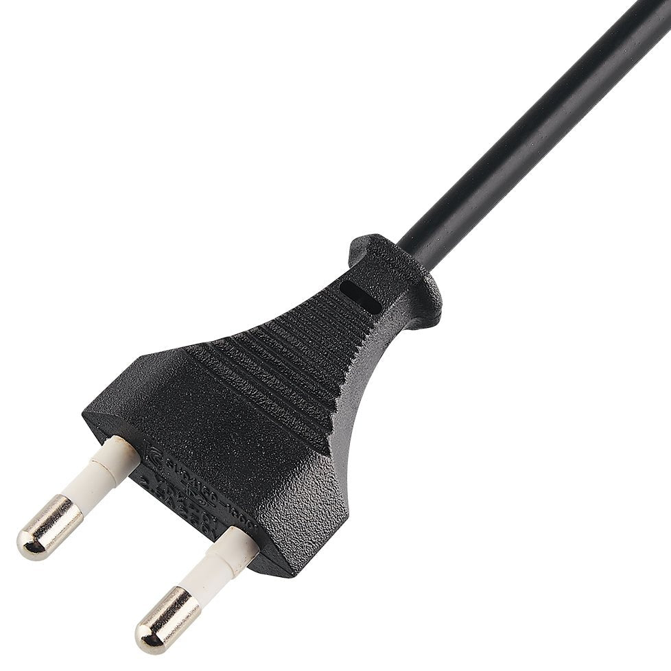 2 - Pin Korean Plug Power Cord | KS C8305 Standard | 250V 10A | Custom Length Available - Ohmly