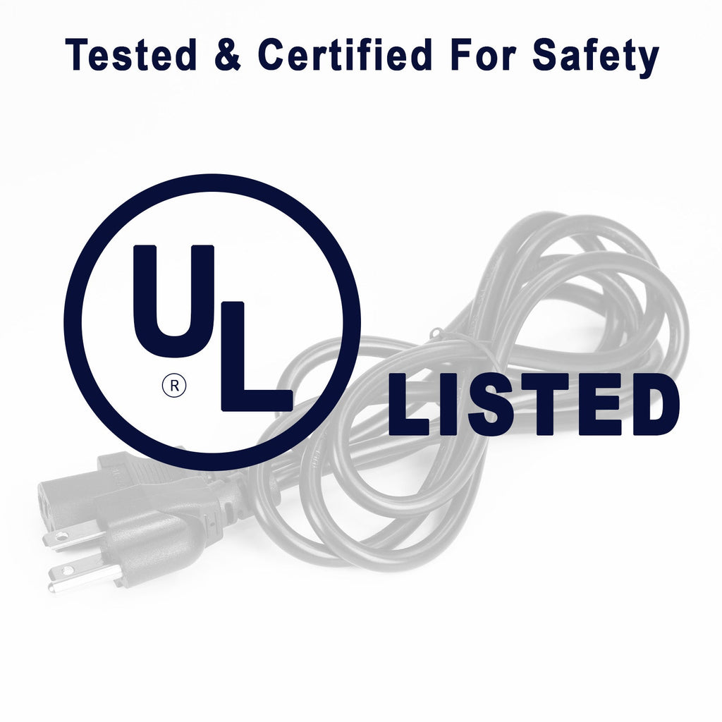 Custom 3 - Prong NEMA 5 - 15P to C13 Power Cord | UL Certified | Computer & Appliance Cable | Custom Length Available - Ohmly