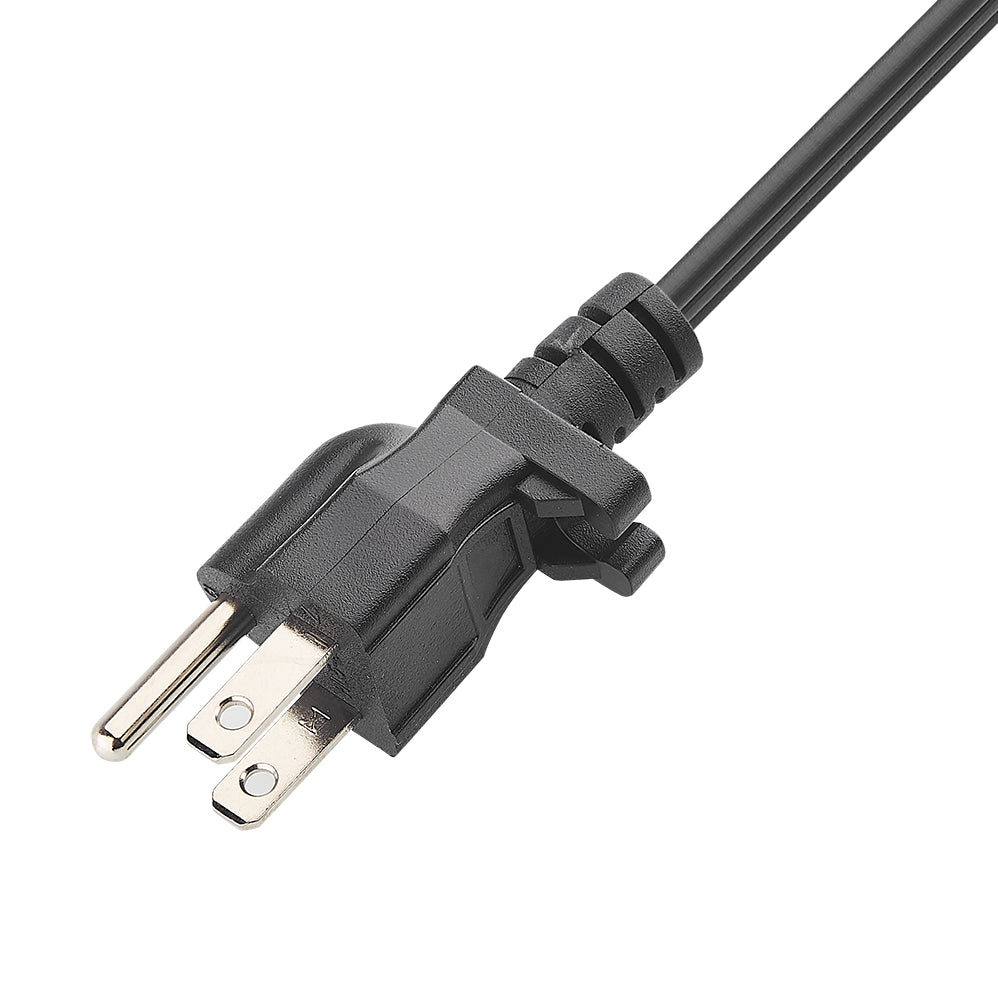 Custom 3 - Prong US Plug Power Cord | NEMA 5 - 15P Cable | OEM/ODM Available - Ohmly