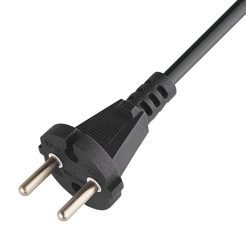 2 - Pin European Plug Power Cord | Europlug CEE 7/16 | Custom Length Available - Ohmly