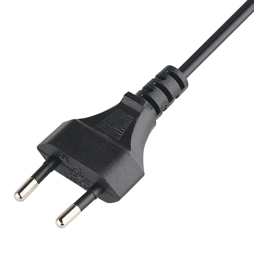 2 - Pin European Plug Power Cord | Europlug CEE 7/16 | Custom Length Available - Ohmly