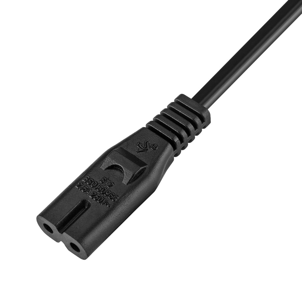 2 - Pin European Plug Power Cord | Europlug CEE 7/16 | Custom Length Available - Ohmly