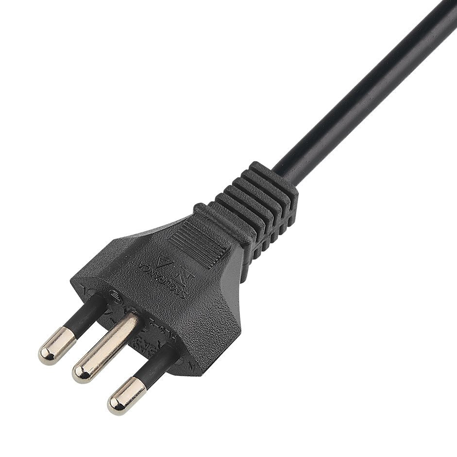 Custom 3 - Core Brazil Plug Power Cord – INMETRO Certified | OEM Available - Ohmly